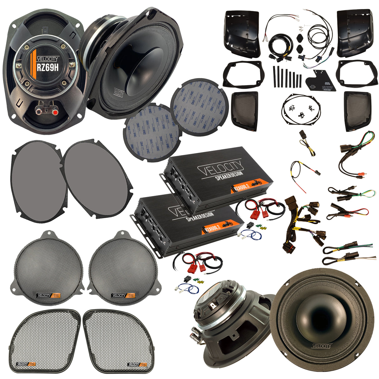 Velocity Full System with Coax Horns and two, 2-channel amps