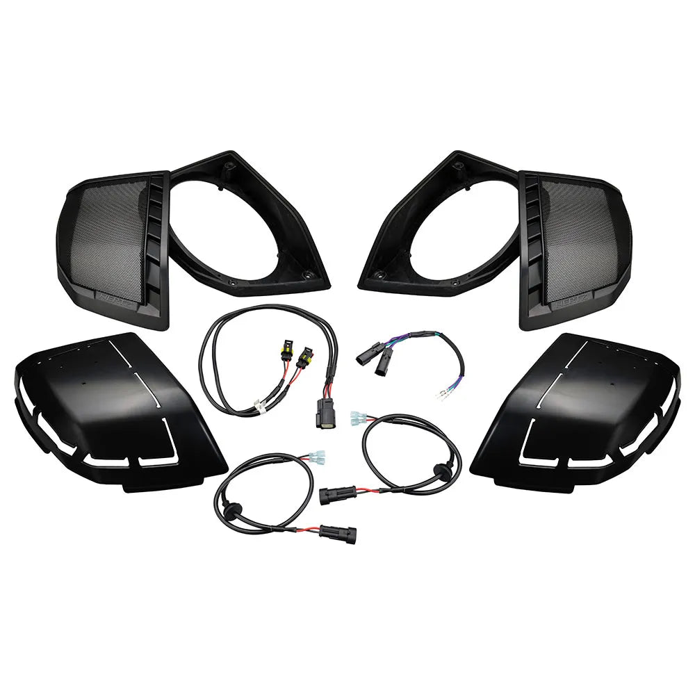 Hertz HD24H 6X9″ Saddlebag Speaker Cut In Kit with Wiring for 2024-Up Harley Davidson® Touring Base and CVO ST Models