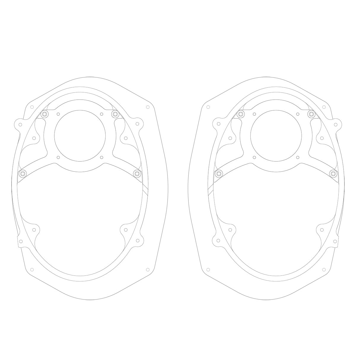 Side by side view of 6x9 adapters