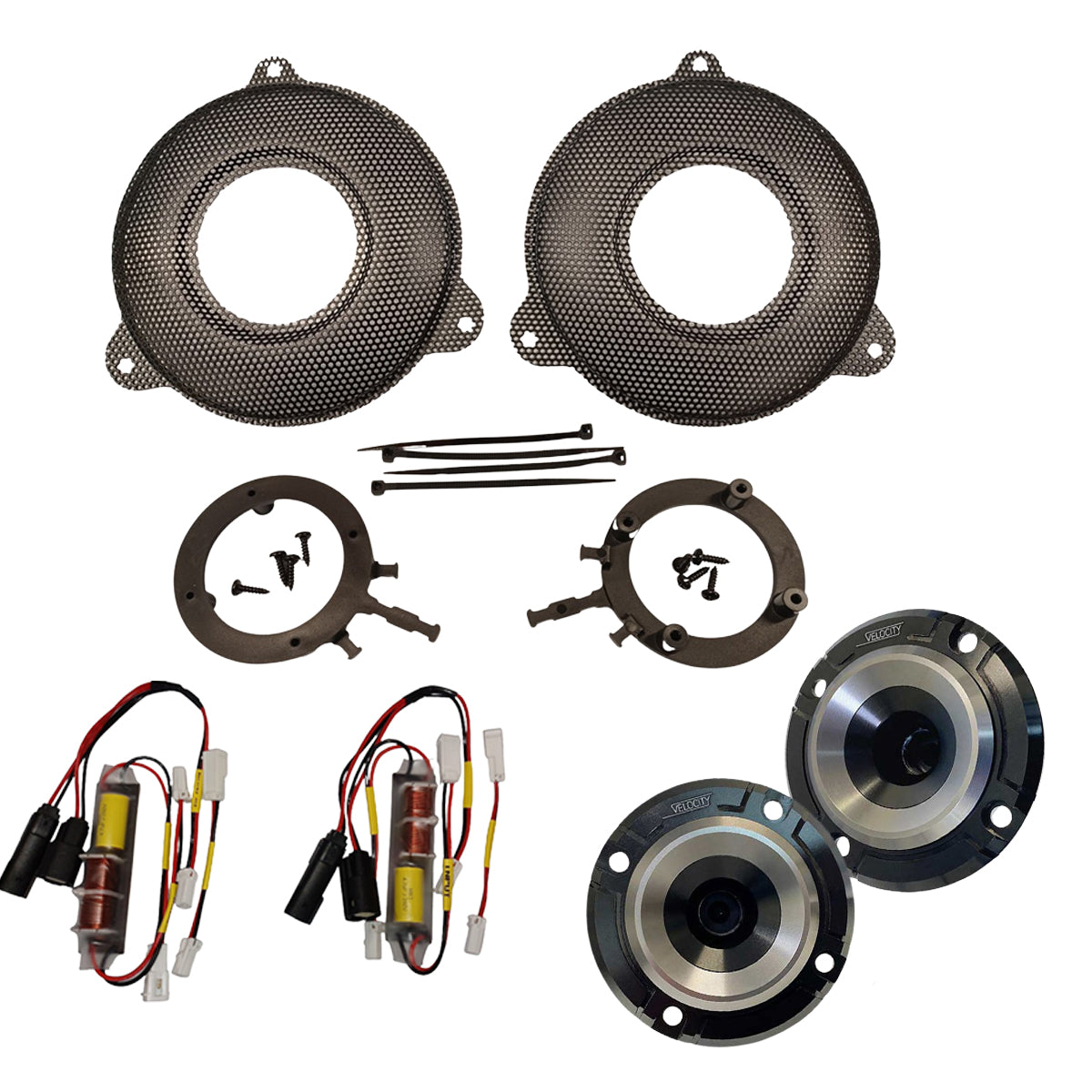 14 street glide fairing grills with Velocity horns and hardware