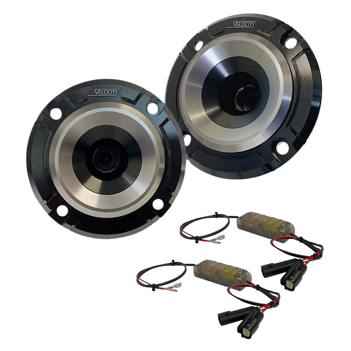 Velocity RZ75H compression Horn Tweeters with crossovers