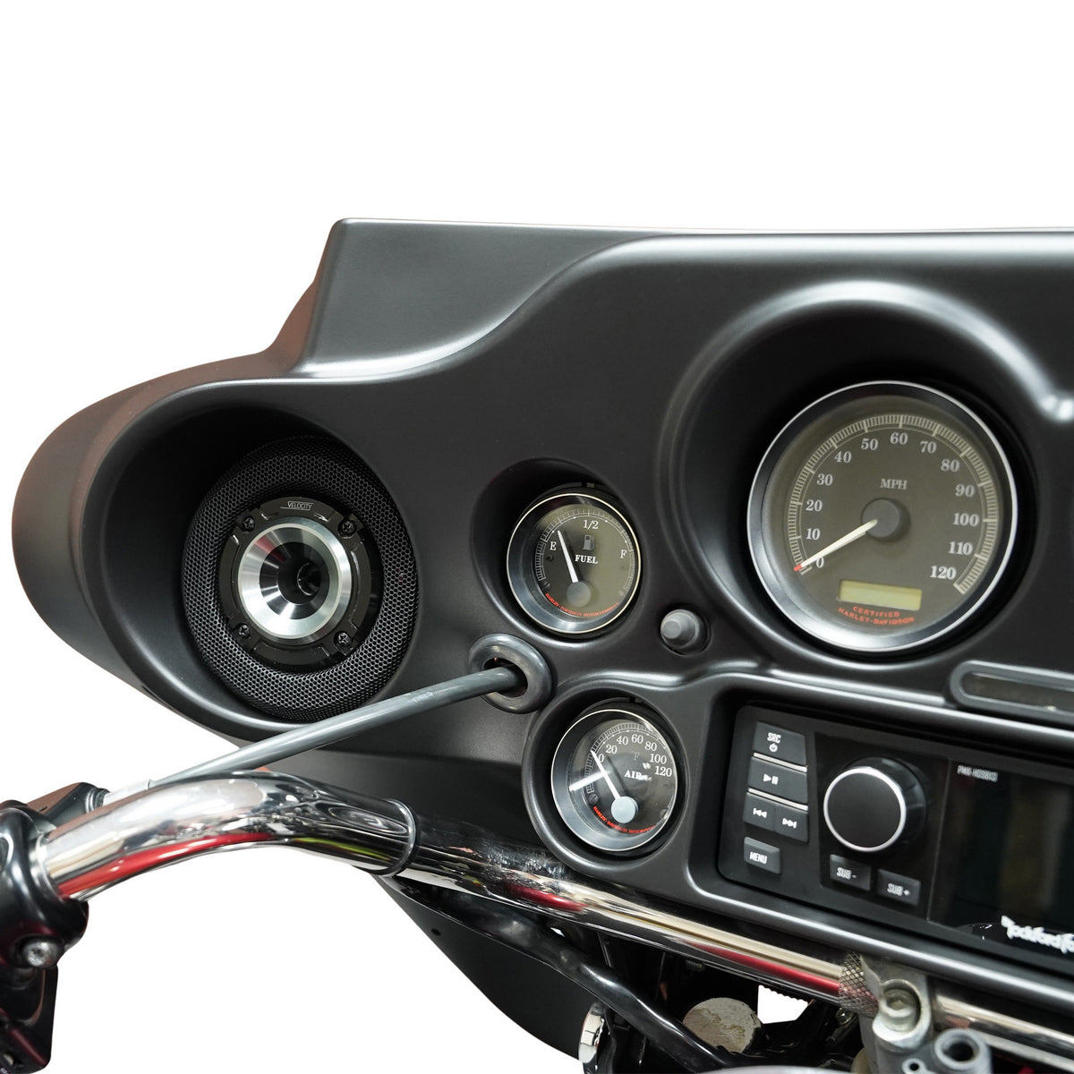 98-13 Street Glide Velocity Overdrive fairing speaker in fairing