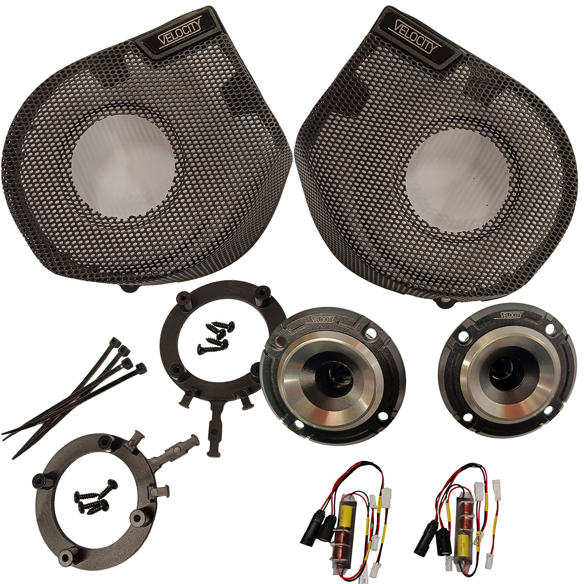 Parts break down for 2024 Harley Street Glide for Velocity Overdrive fairing speaker kit