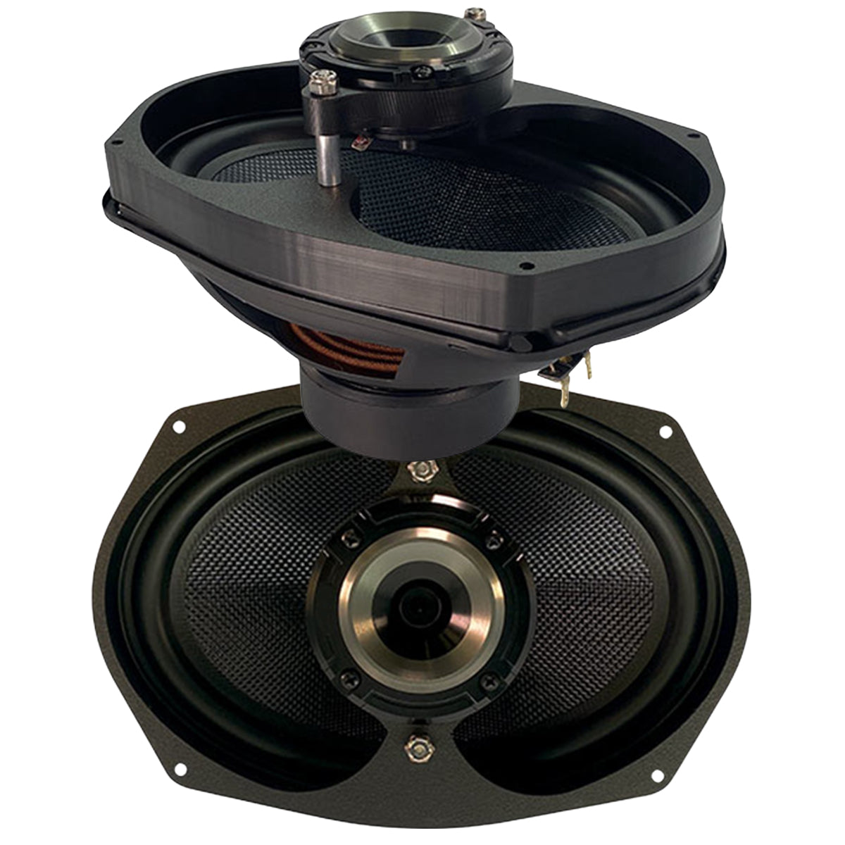 RZ75H and R690 with 6x9 mount with horn mount