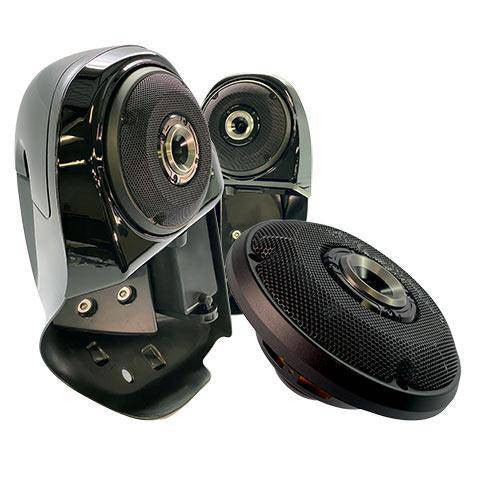 Lower fairing housing, not included, with Velocity Overdrive speakers.