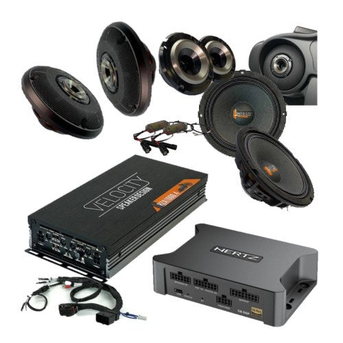 American Hard Bag, Harley motorcycle audio system Kit with speakers, amplifiers and Radio SoundStream Display Compatible with Select 2014+ Road Glide, Street Glide, Ultra & CVO Motorcycles, Harley-Davidson