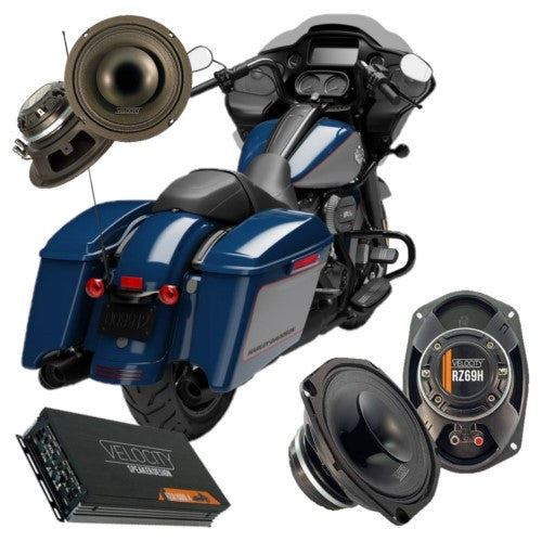 road glide rzh American Hard Bag, Harley motorcycle audio system Kit with speakers, amplifiers and Radio SoundStream Display Compatible with Select 2014+ Road Glide, Street Glide, Ultra & CVO Motorcycles, Harley-Davidson