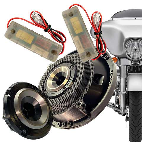 1998-2013 Street Glide Grills with Horns & Speaker Adapters