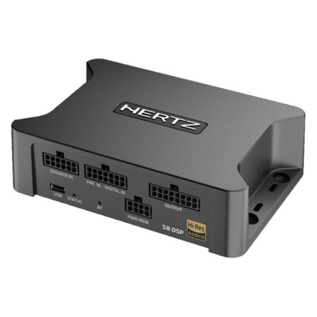 "Hertz S8 DSP audio processor for Harley-Davidson Touring Baggers – premium sound quality for Street Glide, Road Glide, and Ultra Limited, & CVO."