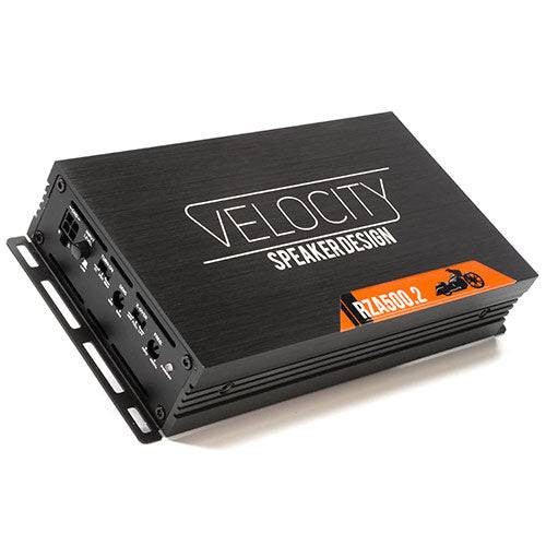velocity rza500  harley 550 watt 2 channel amplifier American Hard Bag, Harley motorcycle audio system Kit with speakers, amplifiers and Radio SoundStream Display Compatible with Select 2014+ Road Glide, Street Glide, Ultra & CVO Motorcycles, Harley-Davidson