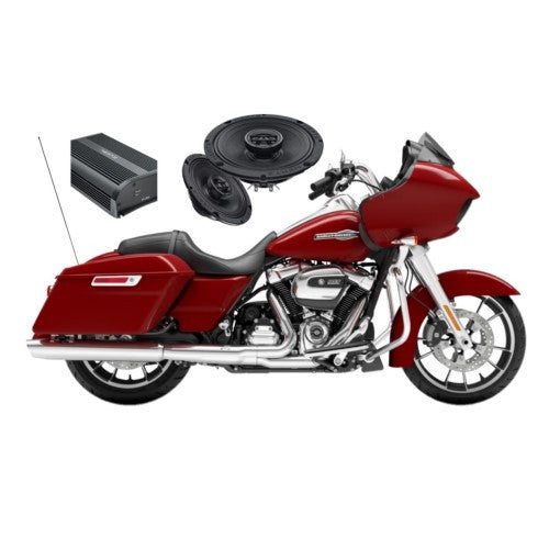 hertz fairing road glide American Hard Bag, Harley motorcycle audio system Kit with speakers, amplifiers and Radio SoundStream Display Compatible with Select 2014+ Road Glide, Street Glide, Ultra & CVO Motorcycles, Harley-Davidson
