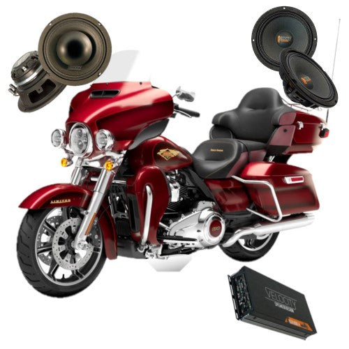 23 ultra coaxhorn American Hard Bag, Harley motorcycle audio system Kit with speakers, amplifiers and Radio SoundStream Display Compatible with Select 2014+ Road Glide, Street Glide, Ultra & CVO Motorcycles, Harley-Davidson