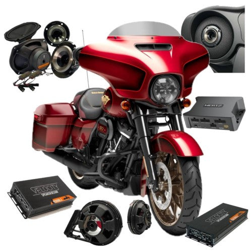 23 street glide w sub American Hard Bag, Harley motorcycle audio system Kit with speakers, amplifiers and Radio SoundStream Display Compatible with Select 2014+ Road Glide, Street Glide, Ultra & CVO Motorcycles, Harley-Davidson