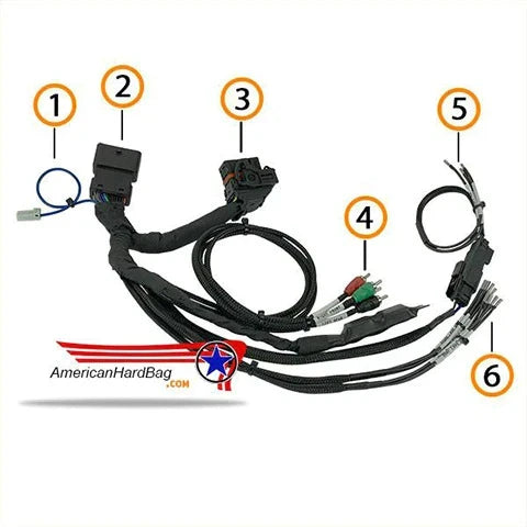 American Hard Bag, Harley motorcycle audio system Kit with speakers, amplifiers and Radio SoundStream Display Compatible with Select 2014+ Road Glide, Street Glide, Ultra & CVO Motorcycles, Harley-Davidson