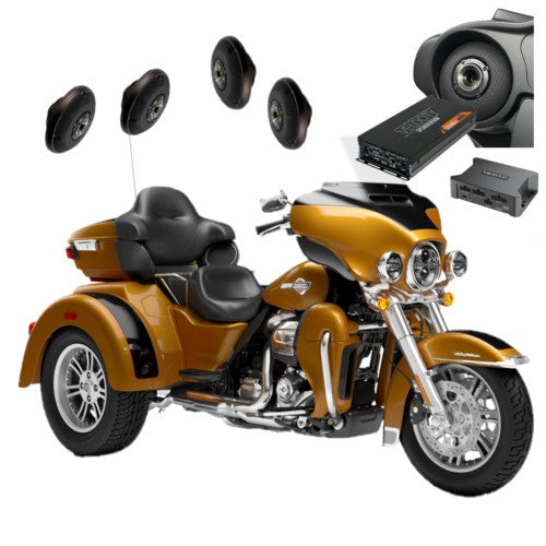 American Hard Bag, Harley motorcycle audio system Kit with speakers, amplifiers and Radio SoundStream Display Compatible with Select 2014+ Road Glide, Street Glide, Ultra & CVO Motorcycles, Harley-Davidson