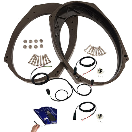 Harley 5x7" to 6x9" Speaker Adapters for Saddlebag Lids 98-13