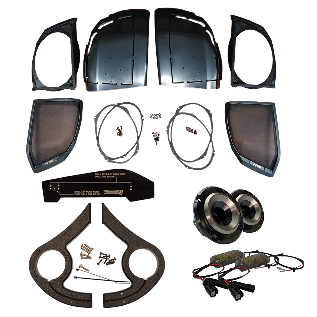 Velocity cut in kit with tweeter bridge and RZ75h horns.