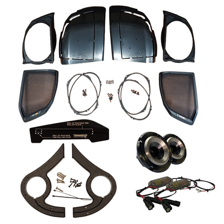 Velocity cut in kit with tweeter bridge and RZ75h horns.