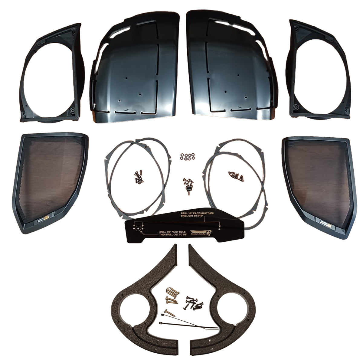 Velocity cut-in kit for 24 and up harley baggers with overdrive tweeter mounts.