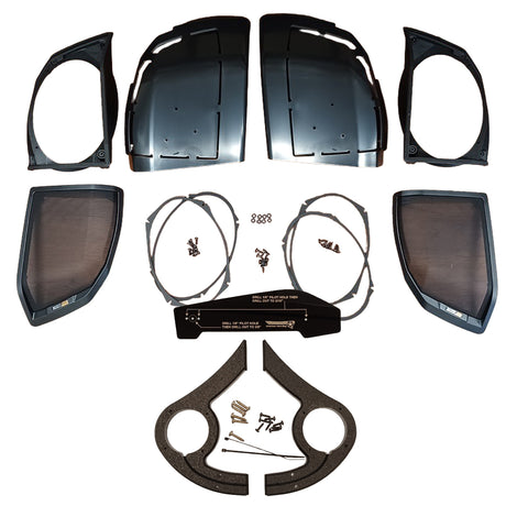 Velocity cut-in kit for 24 and up harley baggers with overdrive tweeter mounts.