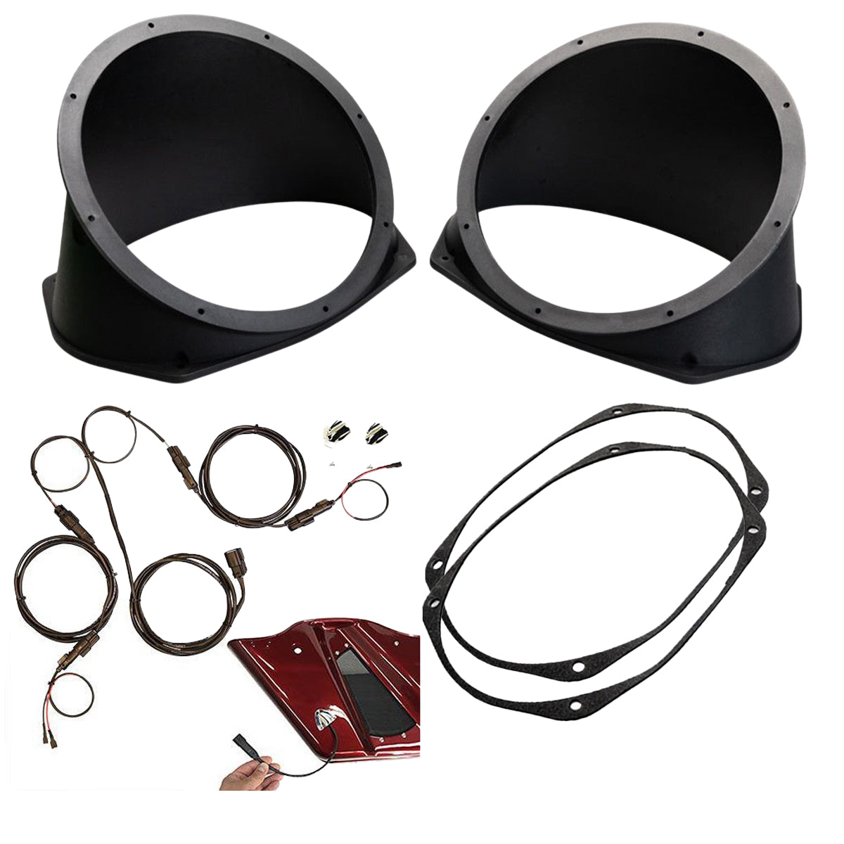 6x9 to 8" adapter with split backbone speaker harness