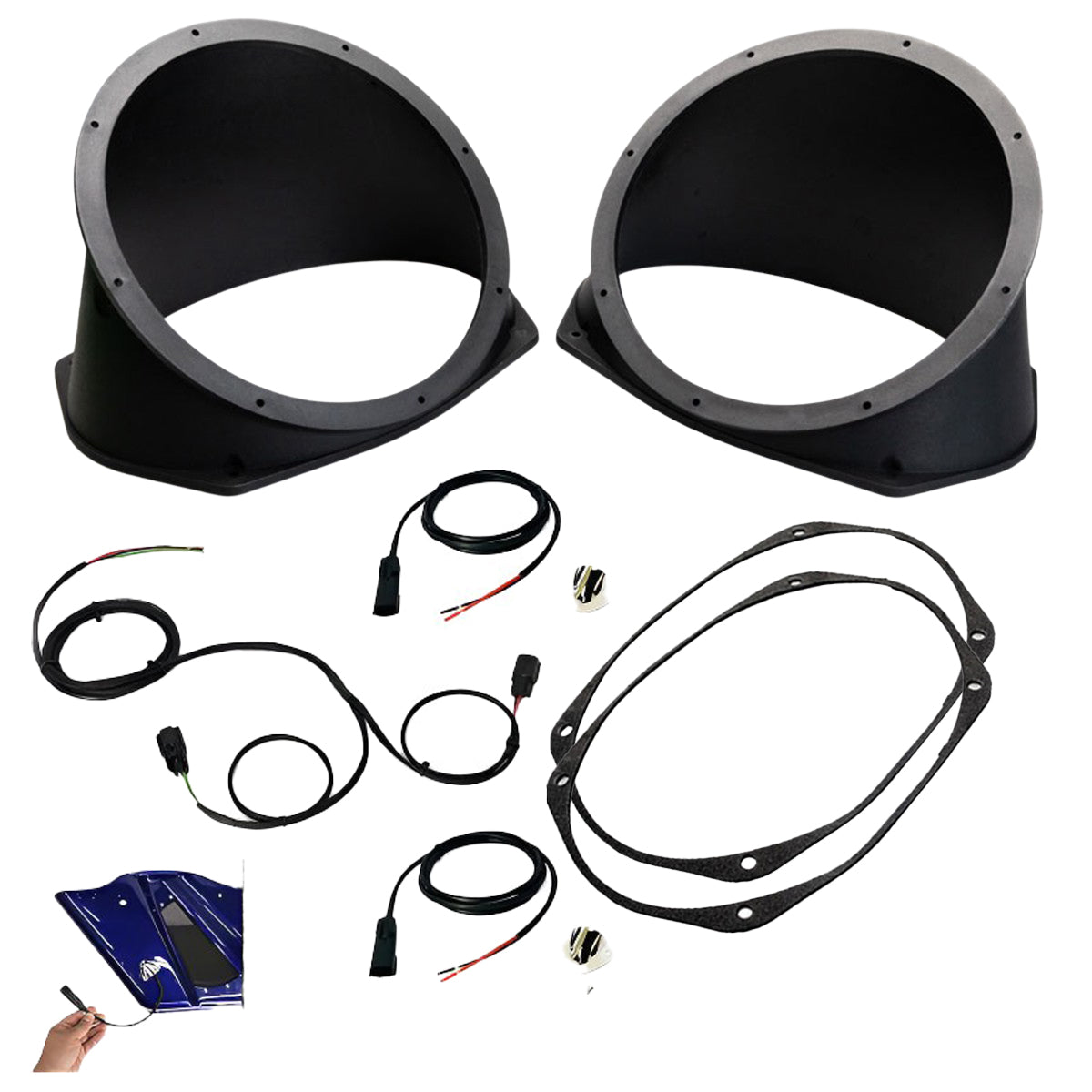 6x9 to 8" adapter with deluxe split backbone speaker harness