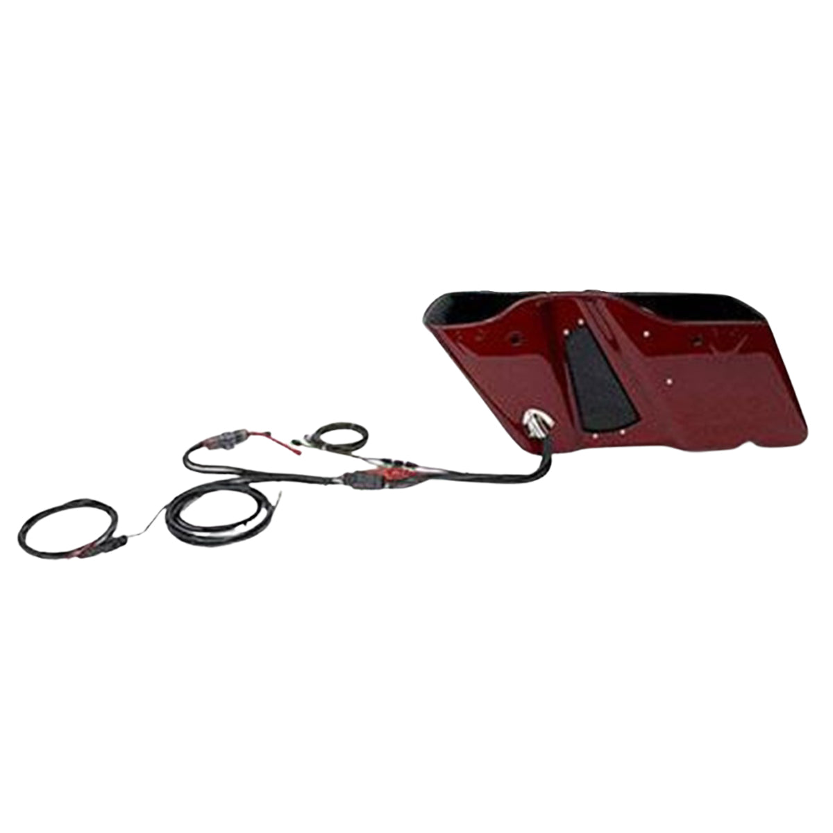 Saddlebag harness for aftermarket amplifiers in bag for 98-23 Harley baggers