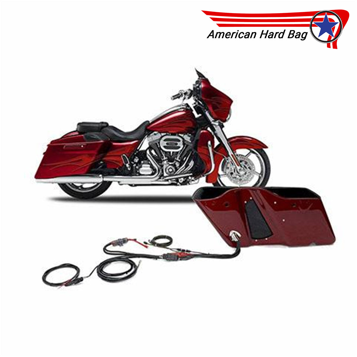 For adding an aftermarket amp in bag wiring harness for HD baggers
