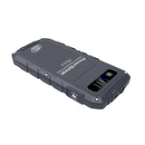 Rugged power bank with multiple ports on a white background