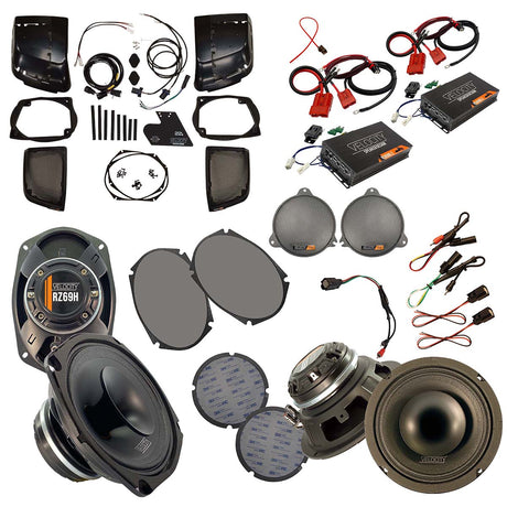 Velocity Speaker Design 4-Ch CoaxHorn Pro Speaker package for 14-23 Street Glide Harley's