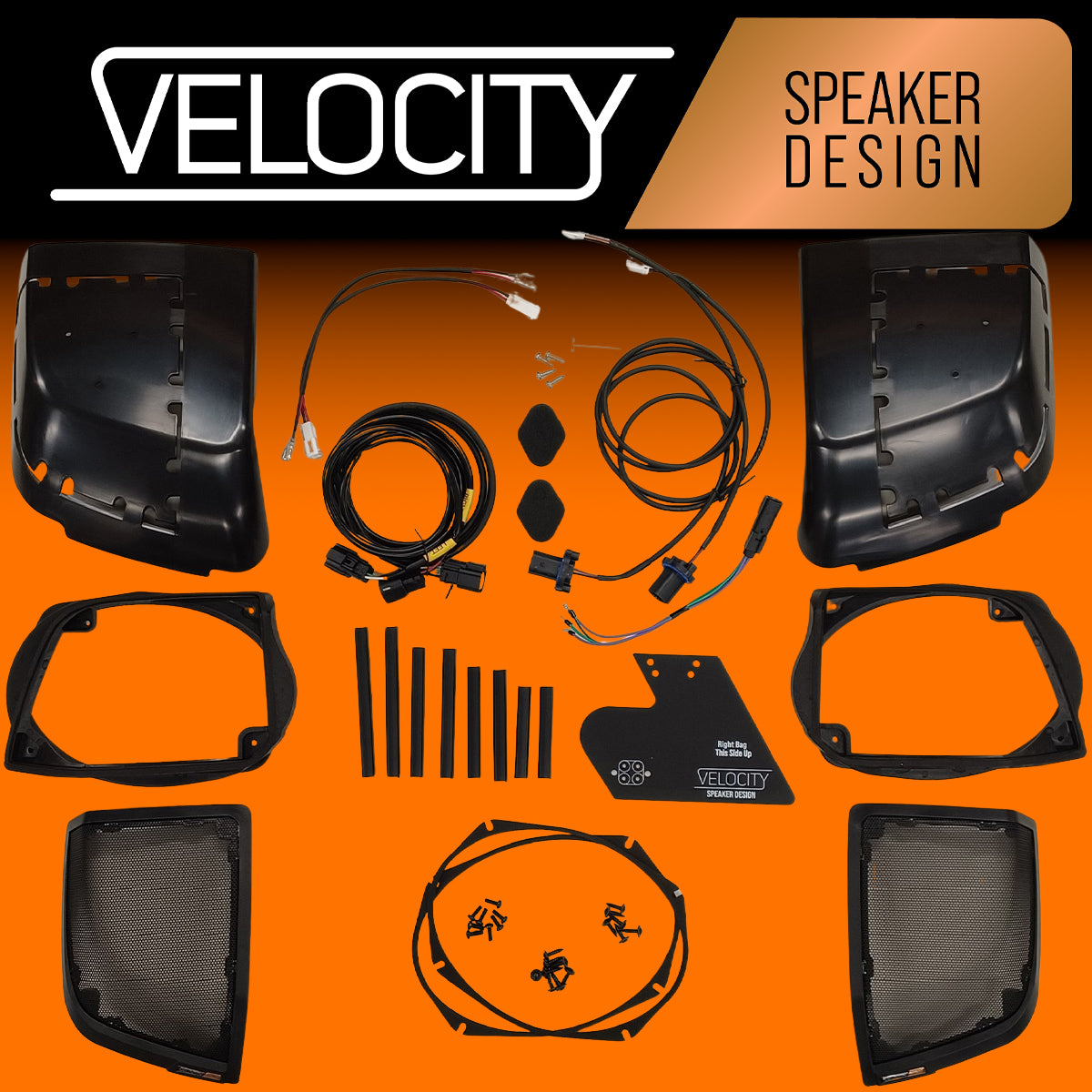 Velocity 6X9″ Saddlebag Speaker Cut In Kit for 2014-2023 Factory
