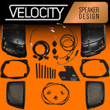Exploded view of cut-in kit for Harley baggers 14-23