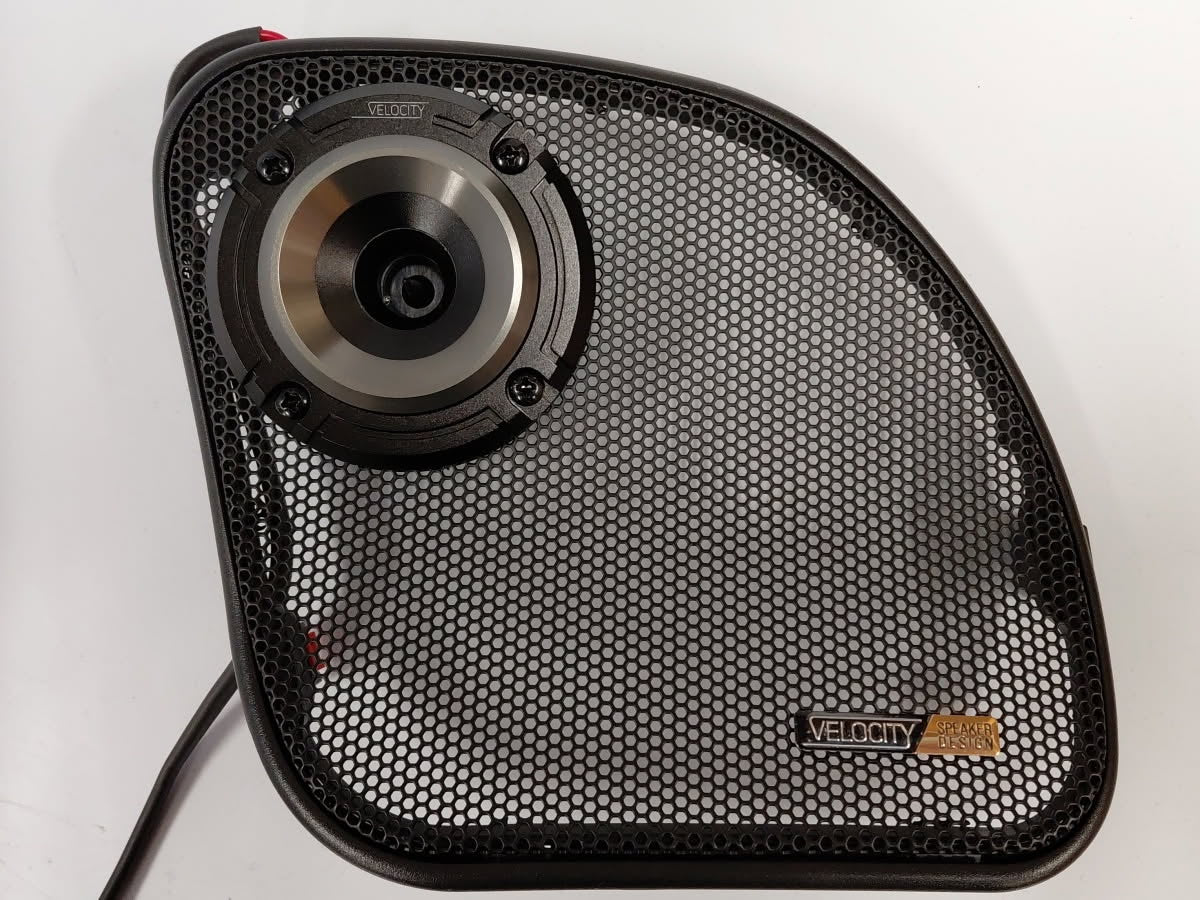 IP-15-RG-OD grille with RZ75H compression horn tweeter installed