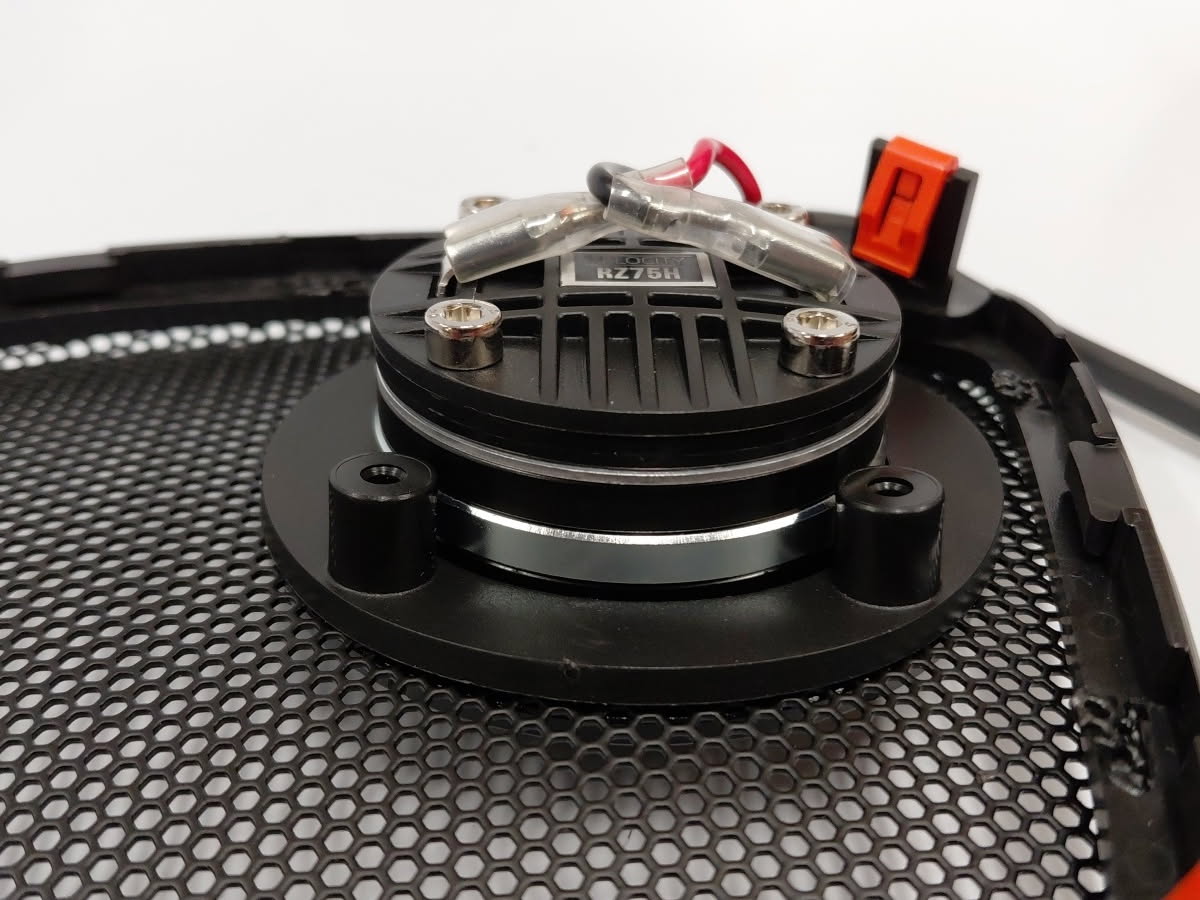 Rear view showing the RZ75H tweeter and plastic mounting ring