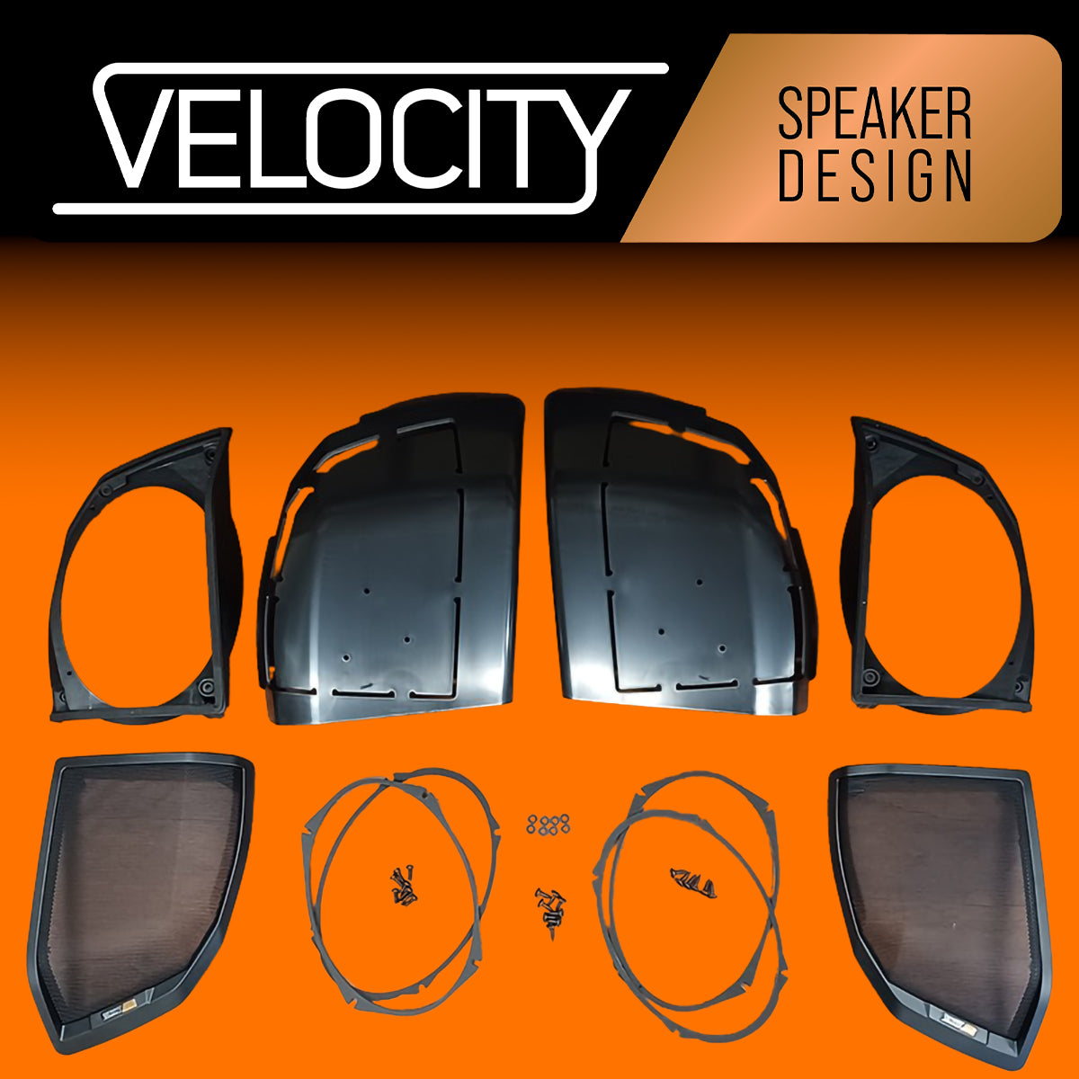 Velocity 6X9″ Saddlebag Speaker Cut In Kit for 2024-Up Factory Non