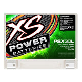 XS Power Batteries packaging with green and black design, top