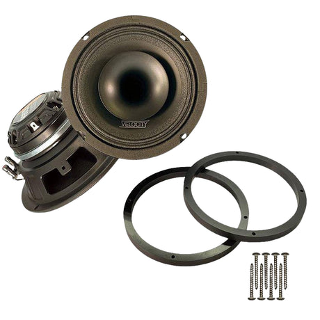 Velocity 6.5" Coax Horn speakers with spacer rings and screws