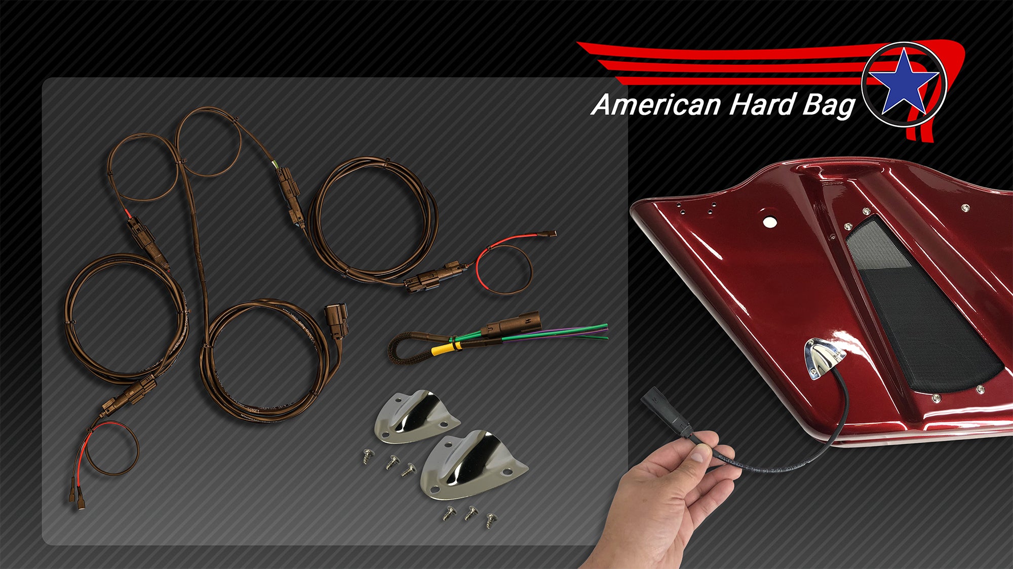 WH-SBB Harley-Davidson Split Backbone Rear Speaker Wire Harness