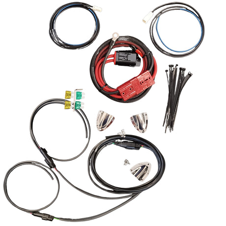 Bag amp harness for Harley bagger with  lower fairing backbone harness for lower speakers 