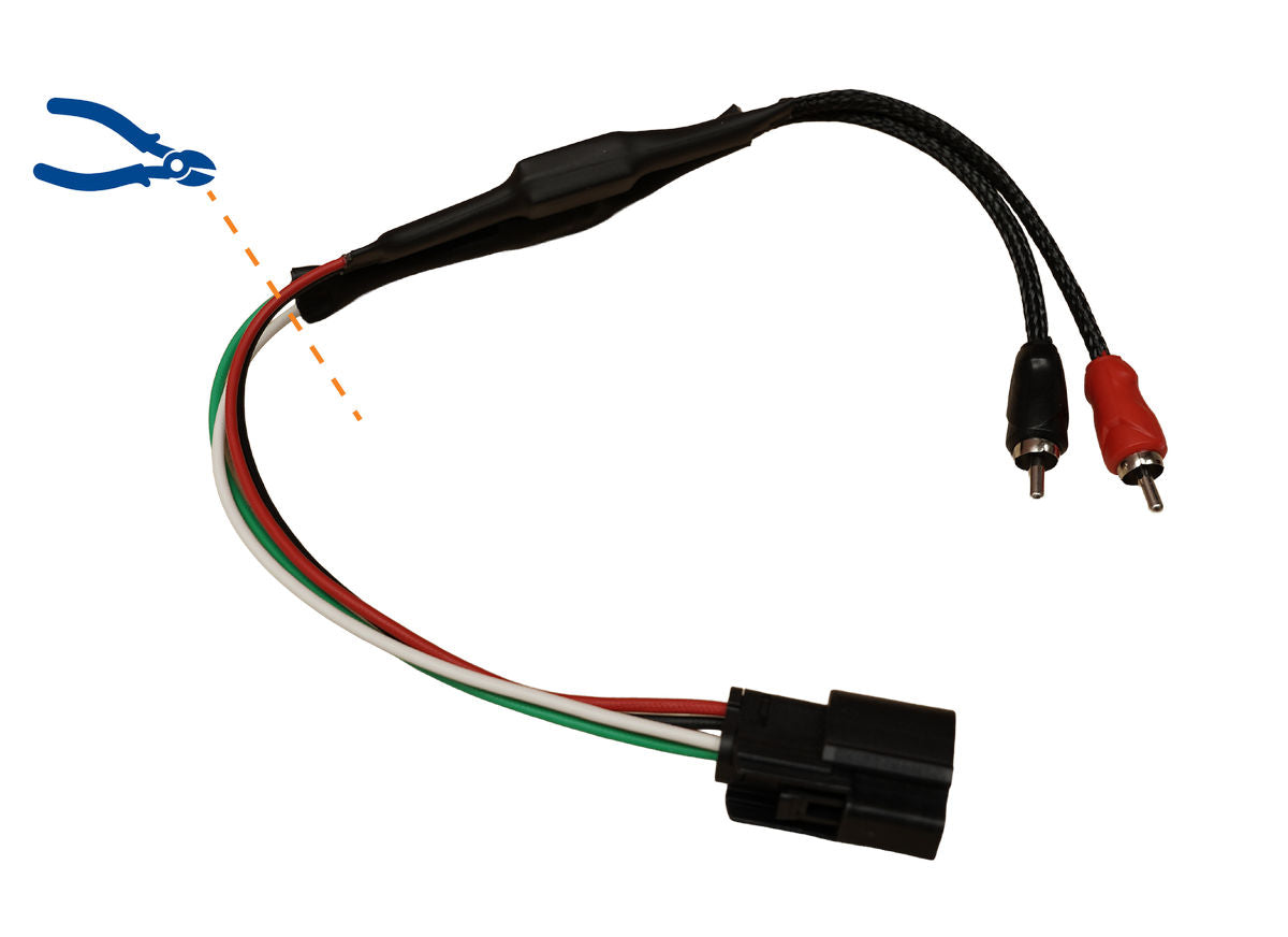 Figure 7 — Rear RCA sub harness modification example