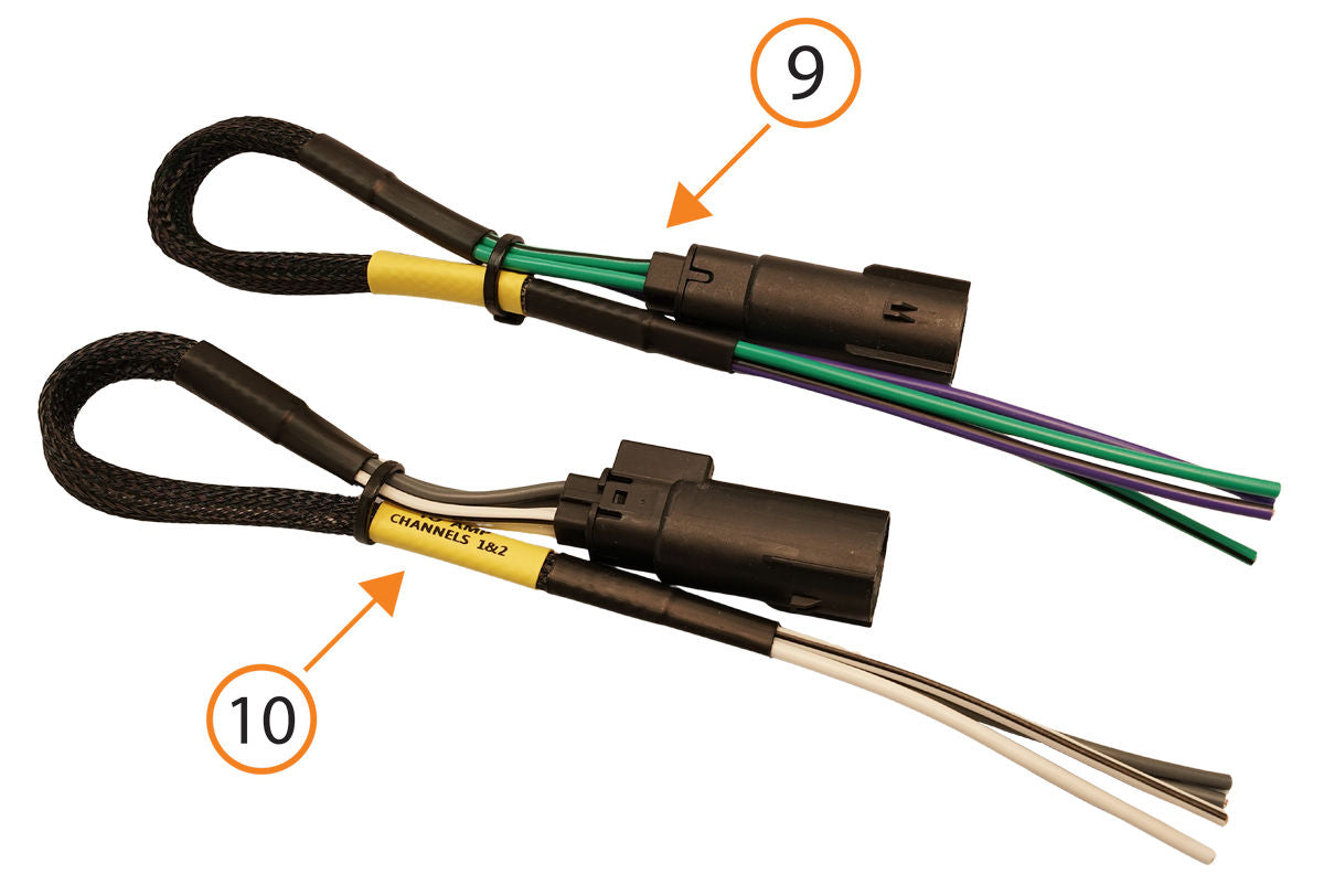 Figure 9 — Speaker input sub harnesses (front and rear)