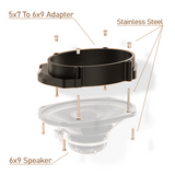 Harley 5x7 to 6x9 Speaker Adapter Kit for Lids 2014+