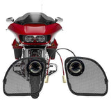 2015+ Harley Road Glide Fairing Grills with Velocity Horns - Audio System Motorcycle