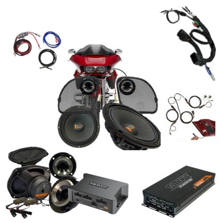 Road Glide Equipment American Hard Bag, Harley motorcycle audio system Kit with speakers, amplifiers and Radio SoundStream Display Compatible with Select 2014+ Road Glide, Street Glide, Ultra & CVO Motorcycles, Harley-Davidson 