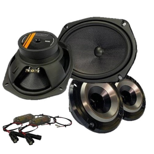 R690 RZ75 Bundle American Hard Bag, Harley motorcycle audio system Kit with speakers, amplifiers and Radio SoundStream Display Compatible with Select 2014+ Road Glide, Street Glide, Ultra & CVO Motorcycles, Harley-Davidson 