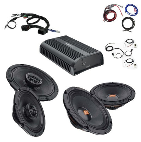 Hertz Upper lower 2023 Street Glide Equipment American Hard Bag, Harley motorcycle audio system Kit with speakers, amplifiers and Radio SoundStream Display Compatible with Select 2014+ Road Glide, Street Glide, Ultra & CVO Motorcycles, Harley-Davidson 