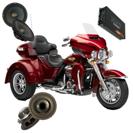 Ultra Coaxhorn2 American Hard Bag, Harley motorcycle audio system Kit with speakers, amplifiers and Radio SoundStream Display Compatible with Select 2014+ Road Glide, Street Glide, Ultra & CVO Motorcycles, Harley-Davidson