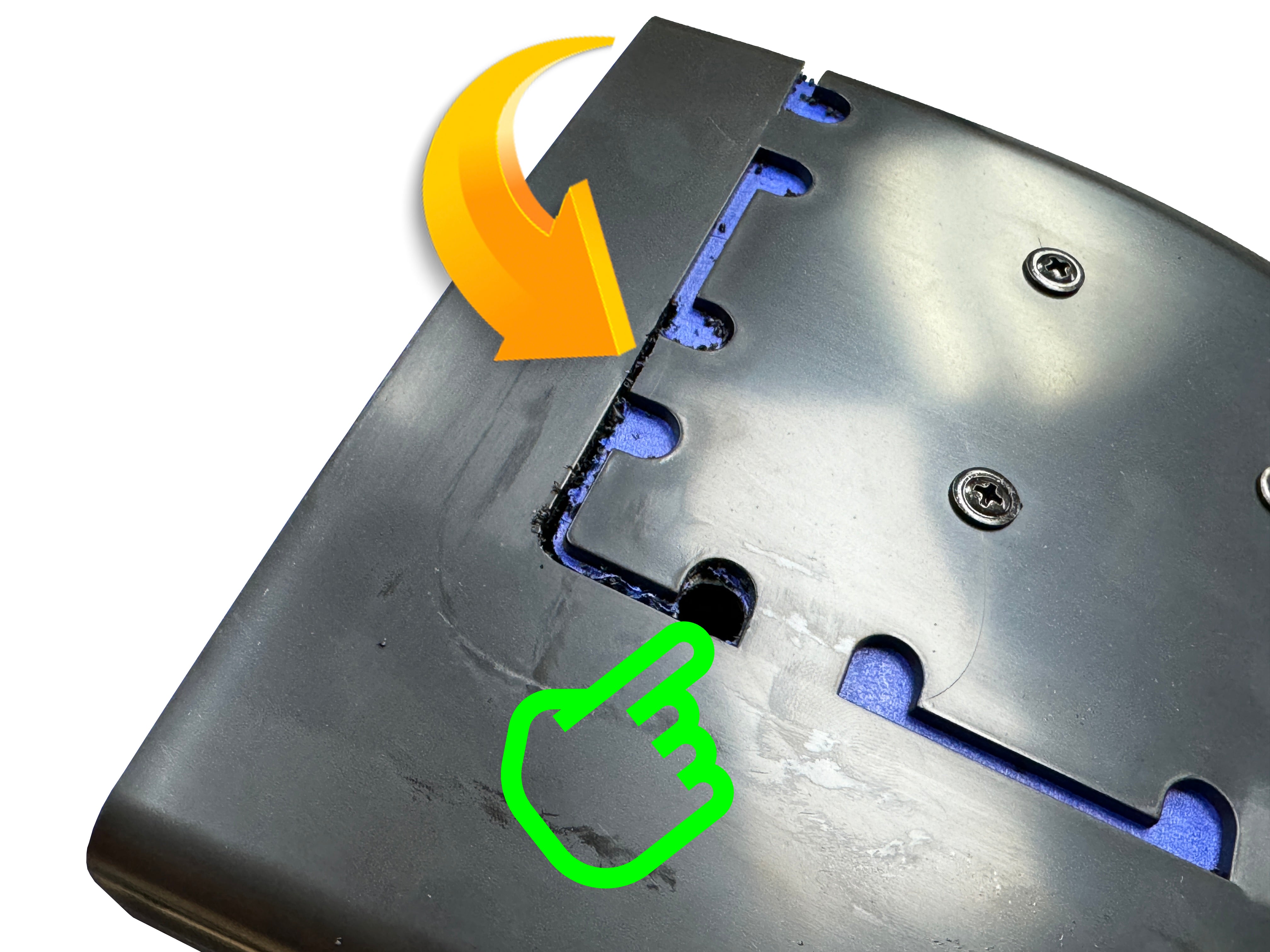 Step 3 drilling relief holes