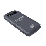 Black power bank with 'Powerbank' branding on a white background