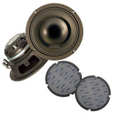 Speaker with Velocity branding and two adhesive acoustically transparent skins